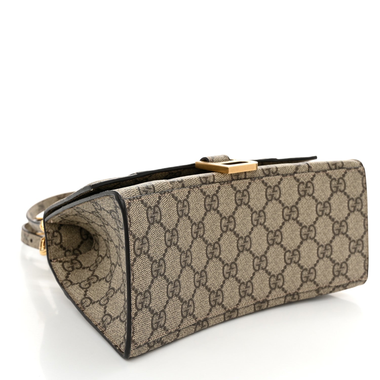 Balenciaga X GUCCI GG Supreme Monogram Small Hourglass Top Handle Bag Beige Ebony 4 of 10