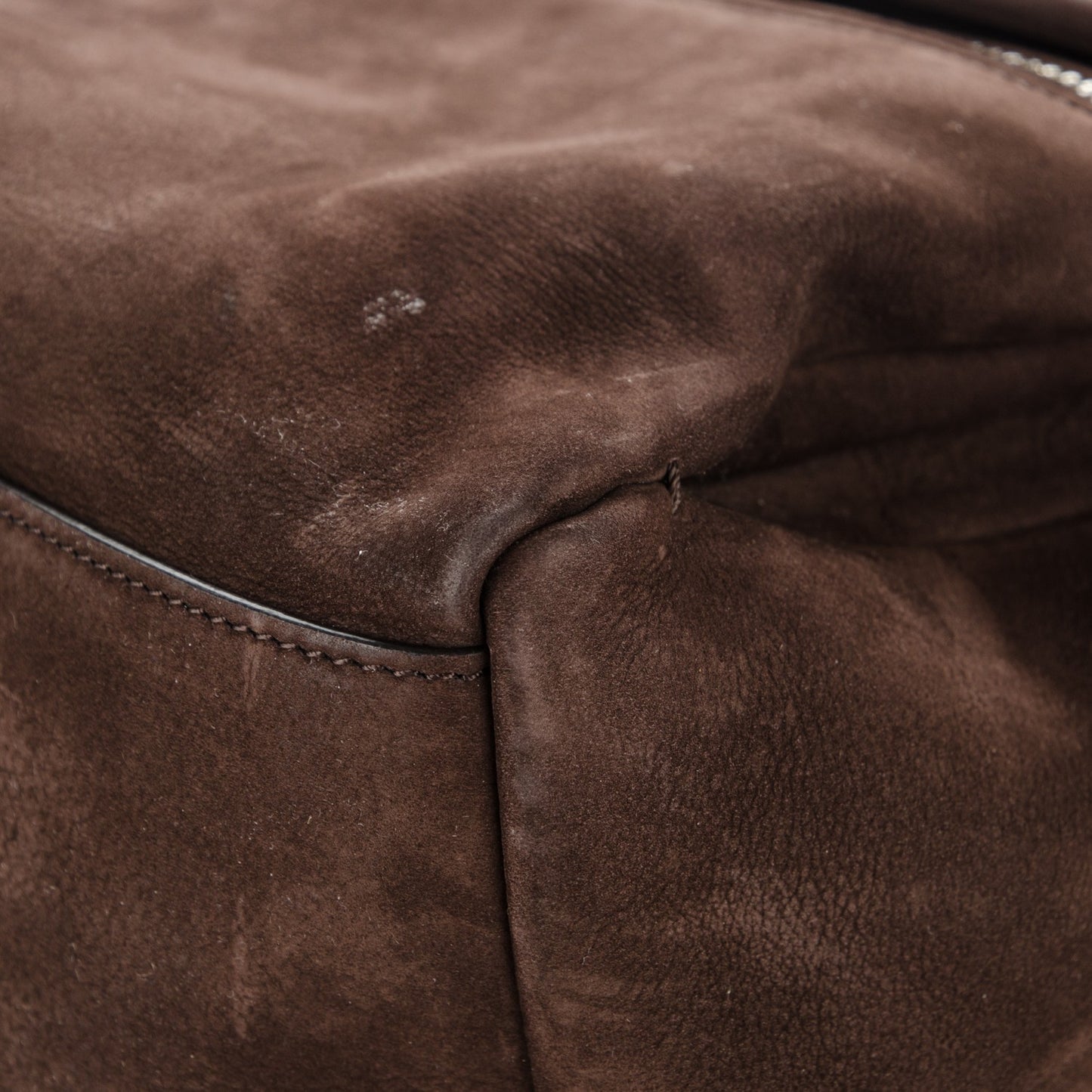 Nubuck Medium Pandora Pure Flap Bag Chocolate