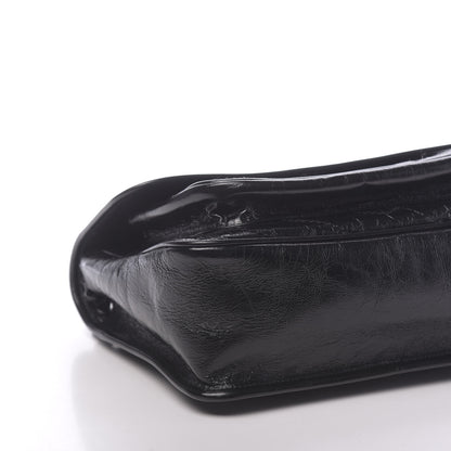 Saint Laurent Crinkled Calfskin Matelasse Monogram Medium Niki Chain Satchel Black 7 of 9