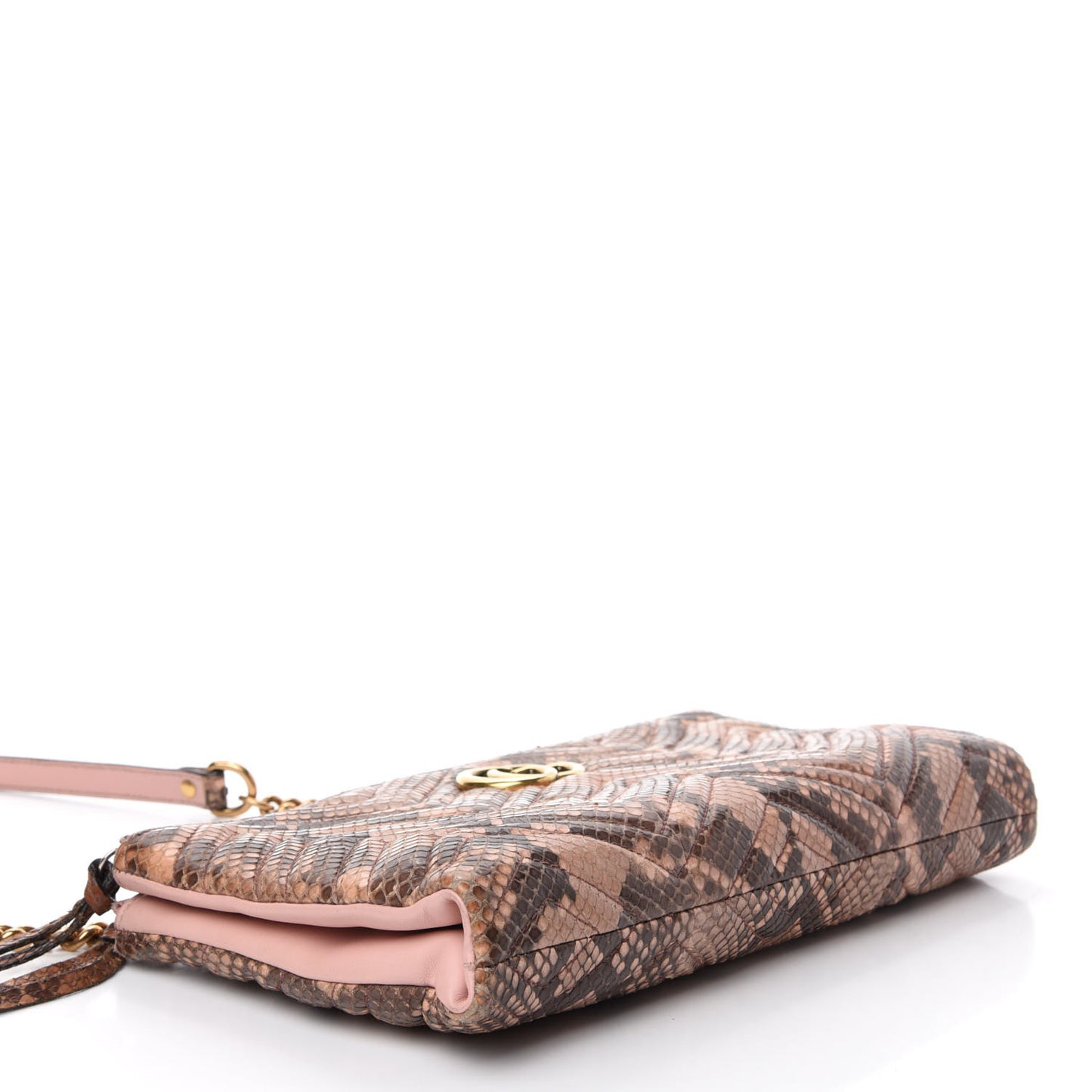 Snakeskin Matelasse GG Marmont Double Zip Chain Bag