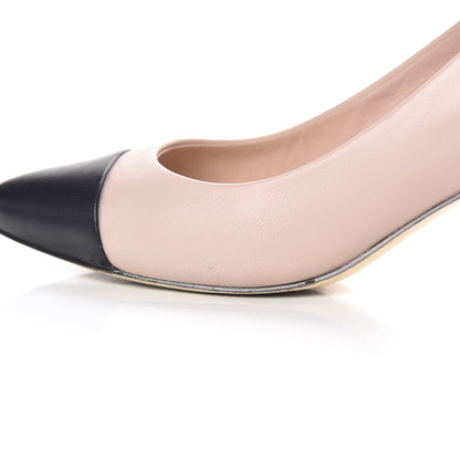 Chanel Lambskin Cap Toe CC Pumps 36 Pink Black 11 of 15