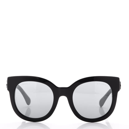 Chanel Acetate Butterfly Signature CC Sunglasses 5358 Black 2 of 8