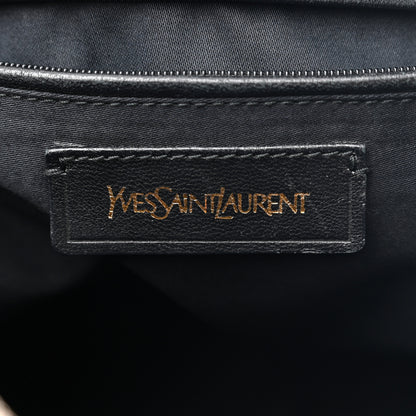 Saint Laurent Textured Patent Calfskin Large Muse Black 6 of 10