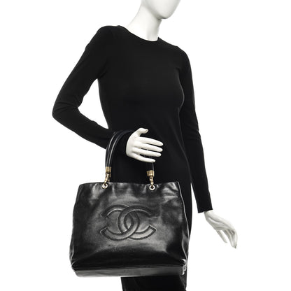 Chanel Deerskin CC Tote Black 2 of 7