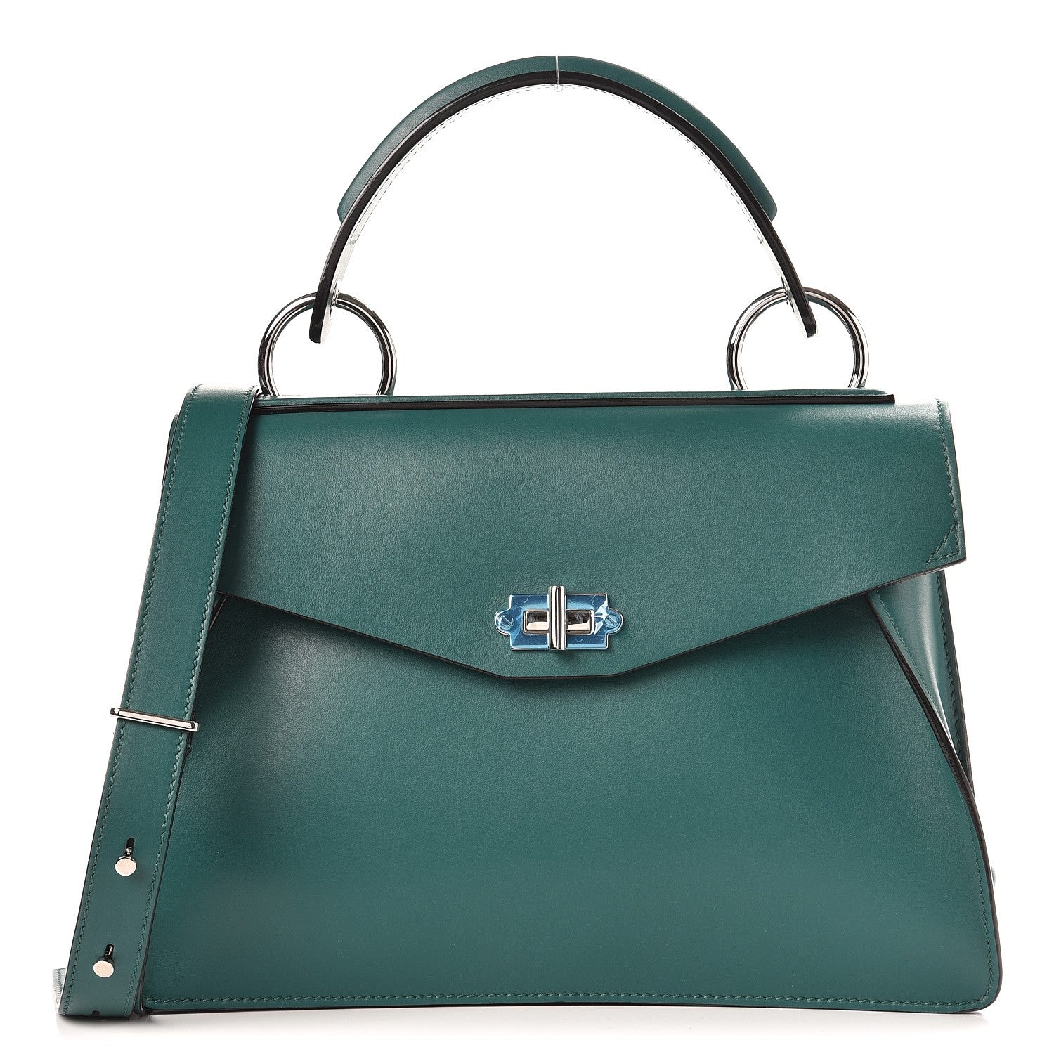 Proenza Schouler Calfskin Medium Hava Top Handle Bag Malachite 1 of 7