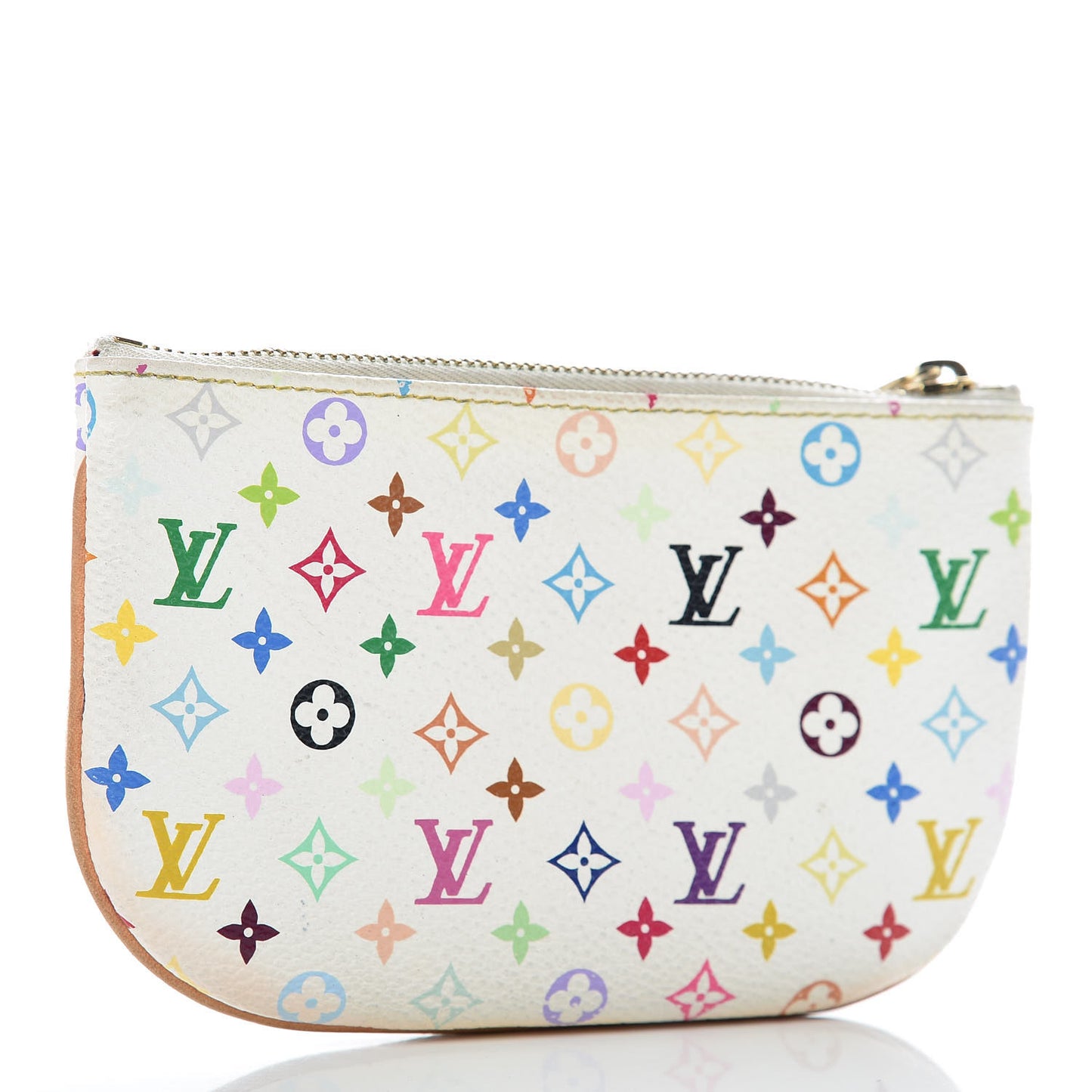 Monogram Multicolor Pochette Plate MM White