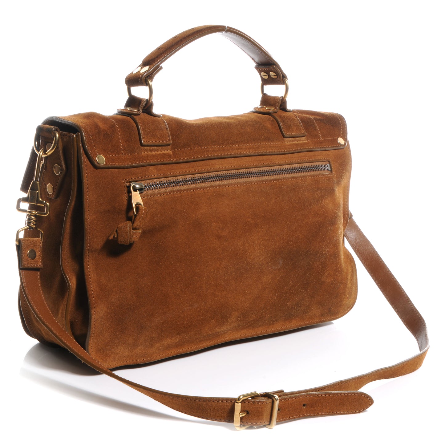 Suede PS1 Medium Satchel Tobacco
