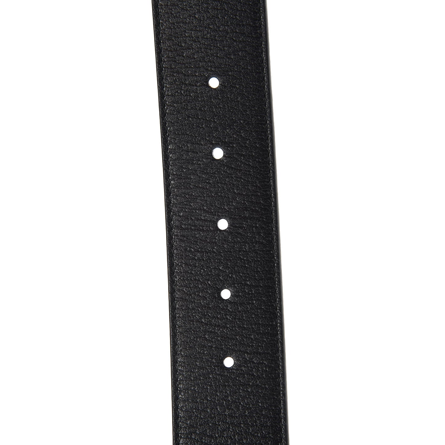 Textured Dollar Calfskin Nickel Double G 40mm Belt 85 34 Black