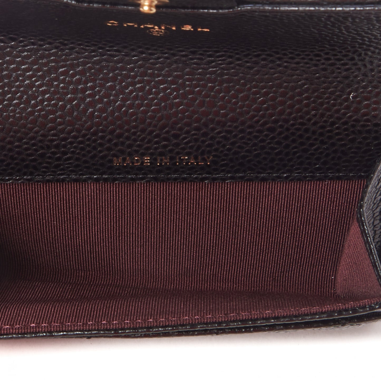 Caviar Quilted Flap Card Holder Black