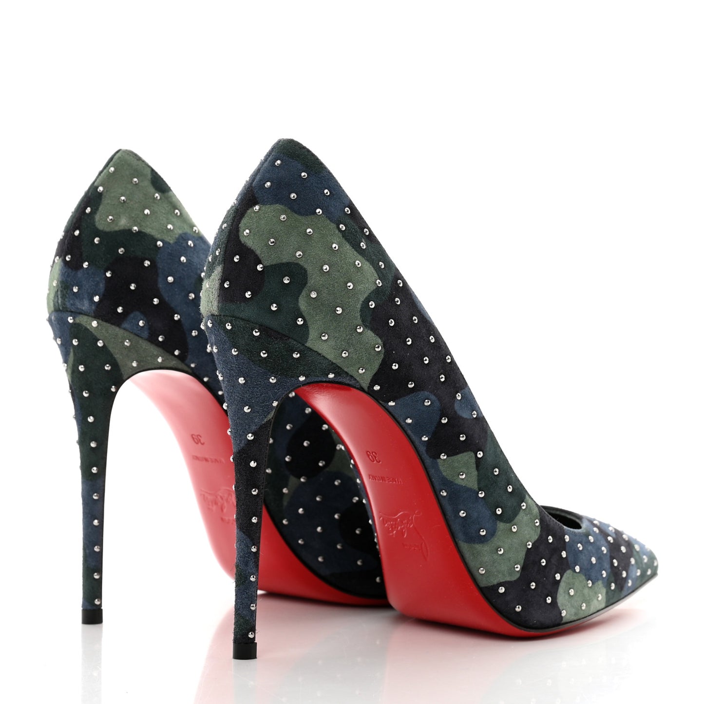 Veau Velours Camou Kate Plume 100 Pumps 39 Lin Multi