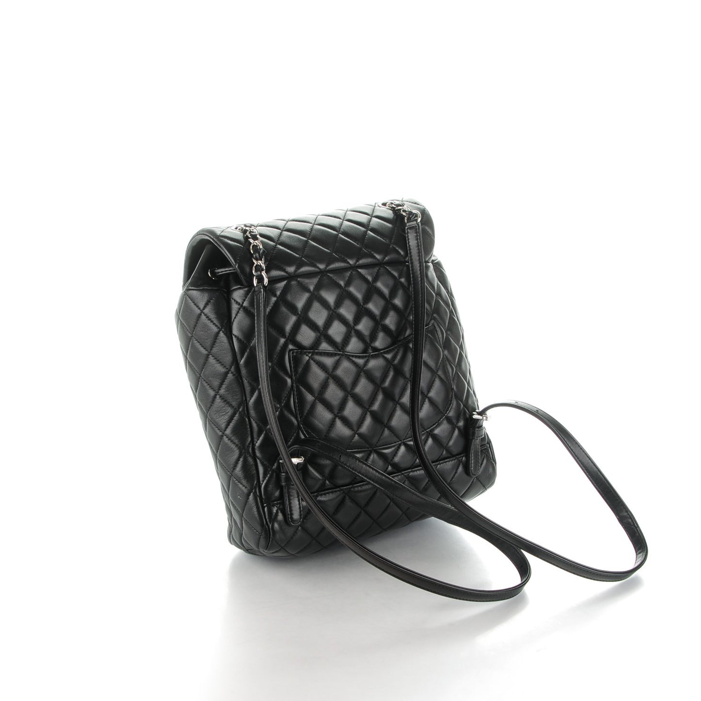Lambskin Quilted Large Urban Spirit Backpack Black