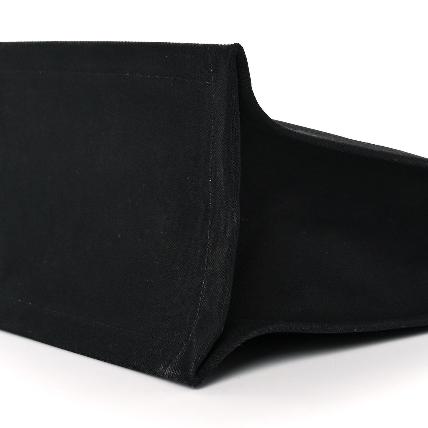Linen Calfskin Rive Gauche Tote Black