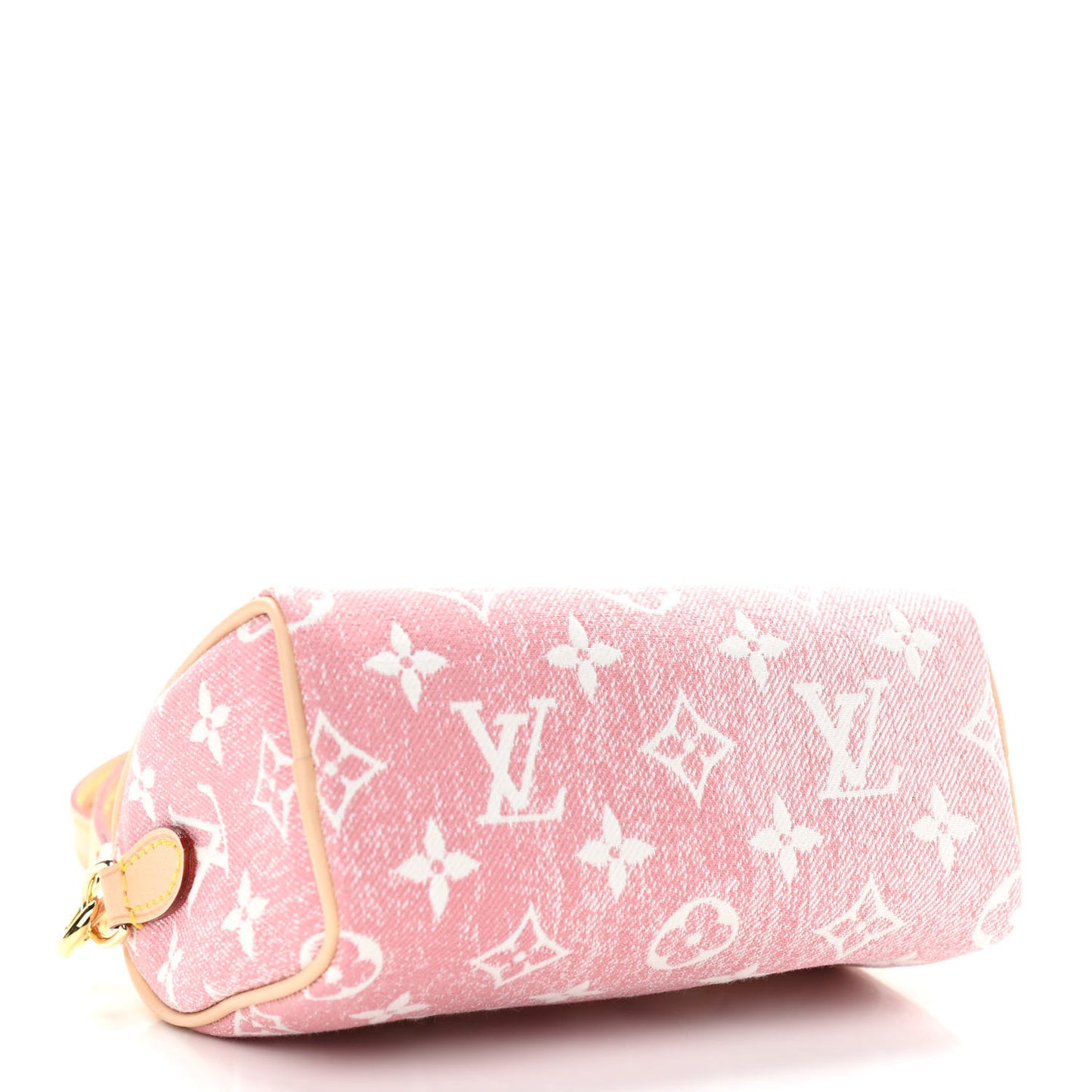 Monogram Jacquard Denim Nano Speedy Bandouliere Pink