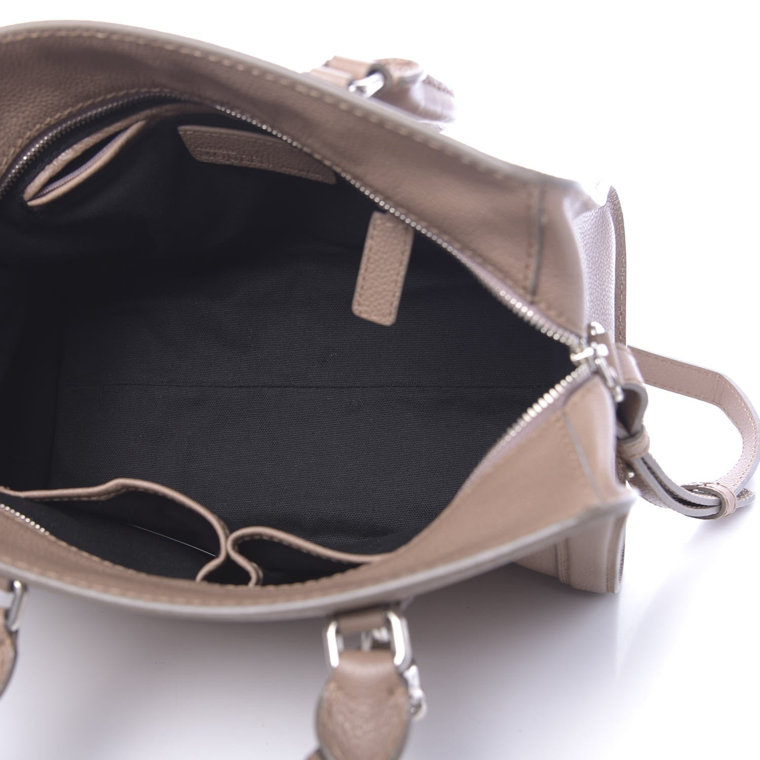 Alexander McQueen Pebbled Calfskin Small Skull Padlock Zip Around Tote Tan 5 of 12