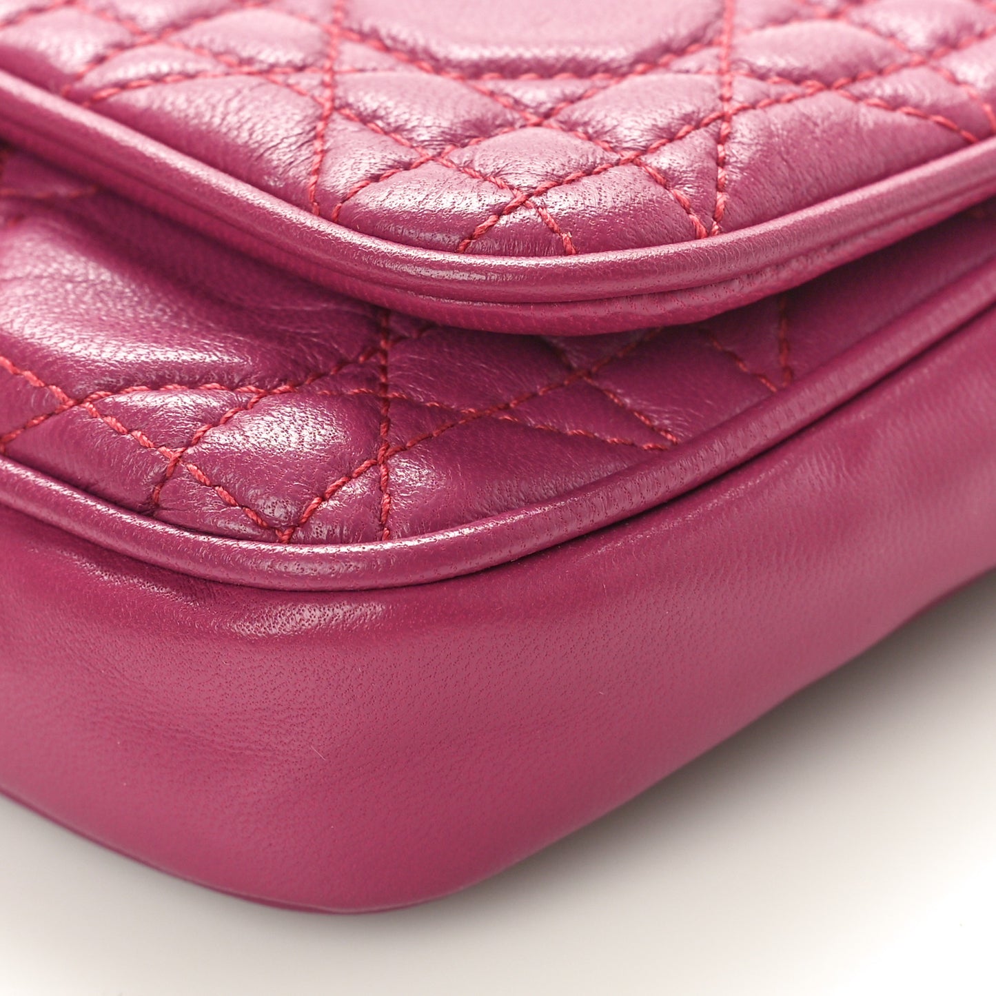 Lambskin Cannage Lady Dior Pochette Frambroise
