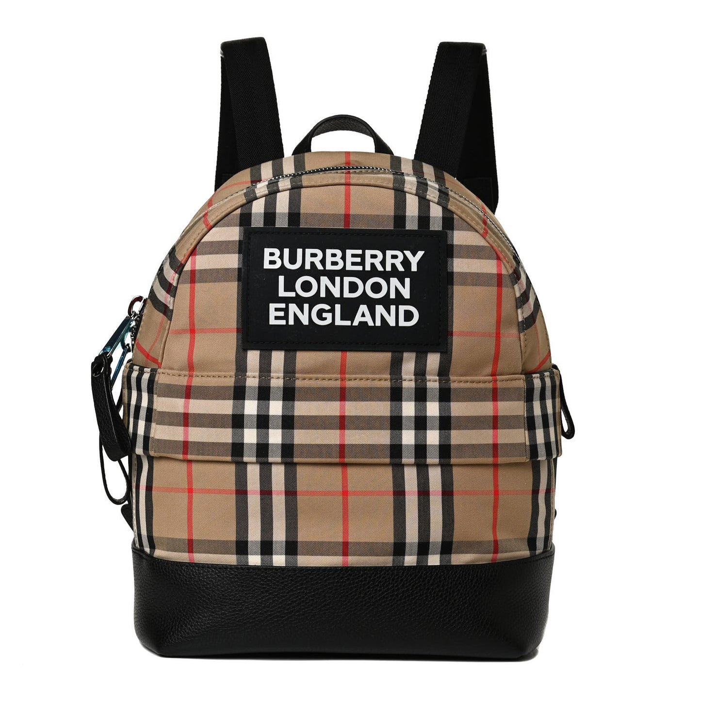 House Check Canvas Calfskin Small Nico Backpack Archive Beige