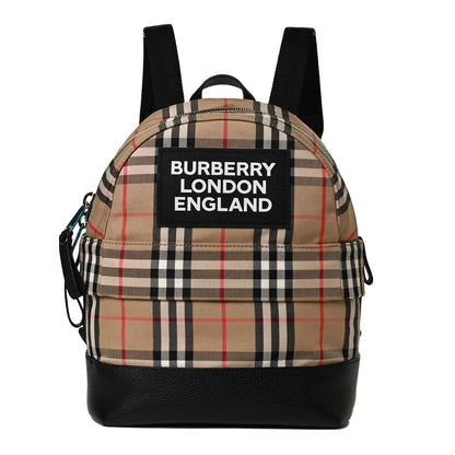Burberry House Check Canvas Calfskin Small Nico Backpack Archive Beige 1 of 12