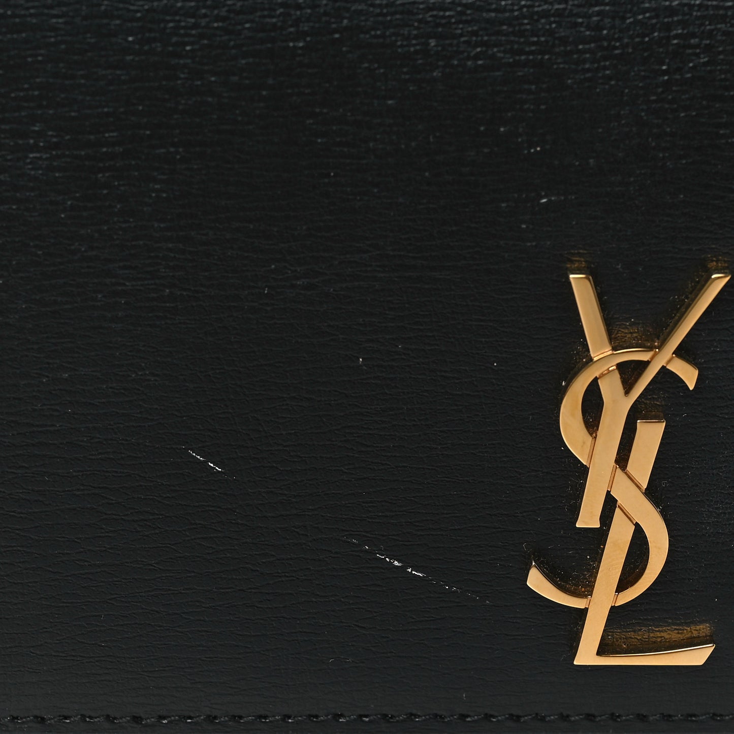 Grained Calfskin Monogram Phone Holder Crossbody Black