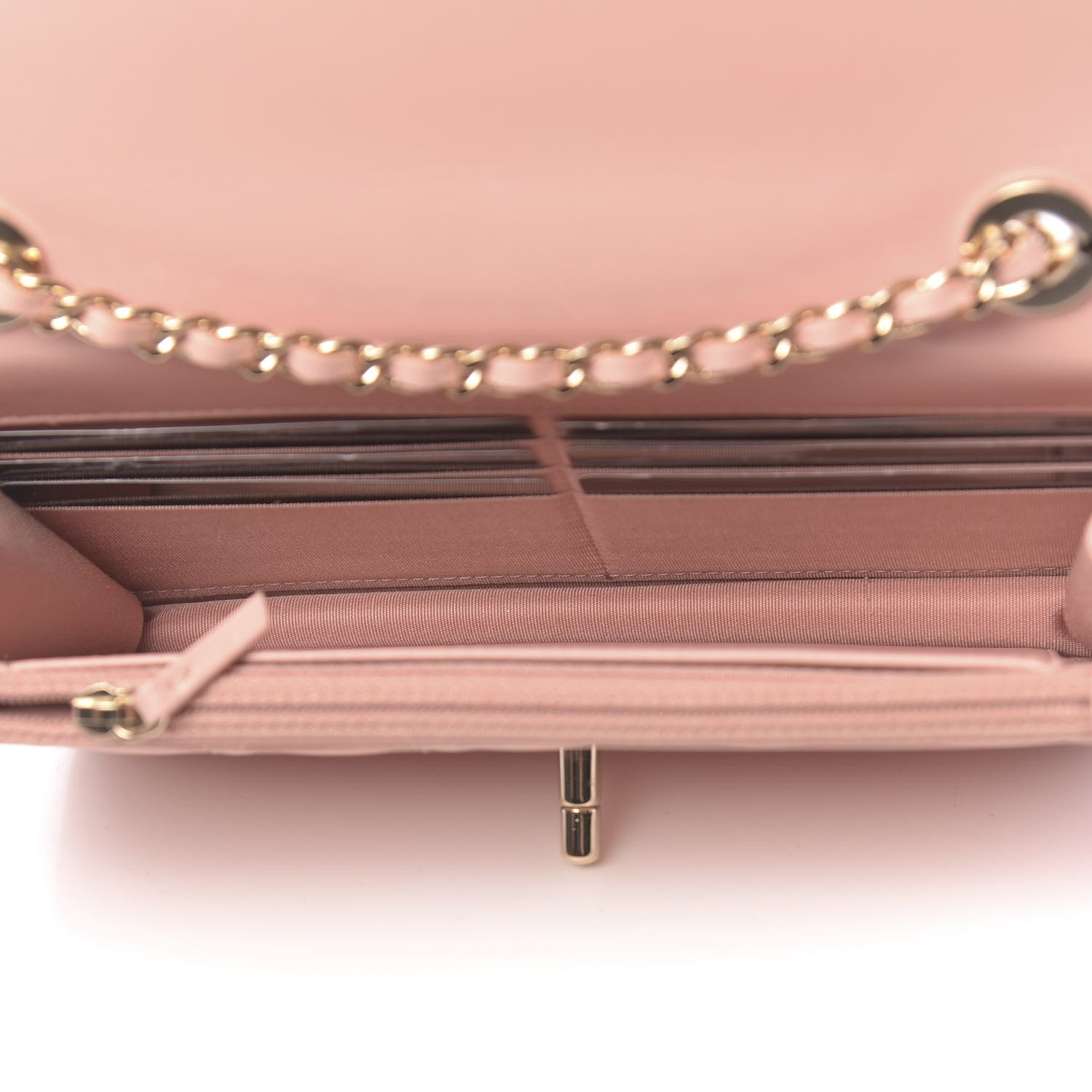 Chanel Lambskin Quilted Trendy CC Wallet On Chain WOC Pink 5 of 13