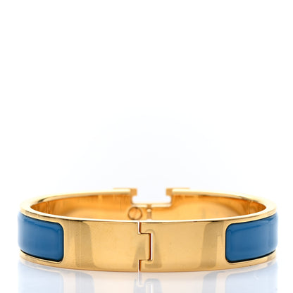 Hermes Enamel Narrow Clic Clac H Bracelet PM Bleu Jodhpur 3 of 5