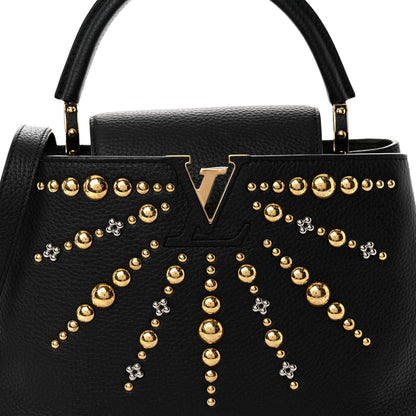 Louis Vuitton Taurillon Studded Sol Capucines PM Black 7 of 9