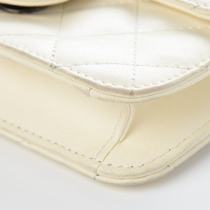 Chanel Lambskin Quilted Mini Crossing Times White 11 of 12