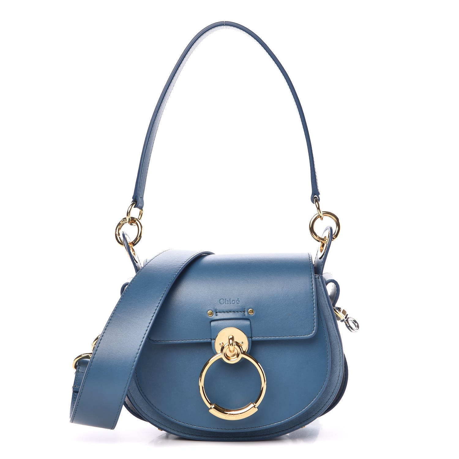 Chloe Calfskin Small Tess Bag Vinyl Blue 1 of 9