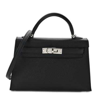 Hermes Epsom Horseshoe Mini Kelly Sellier 20 Black 1 of 11