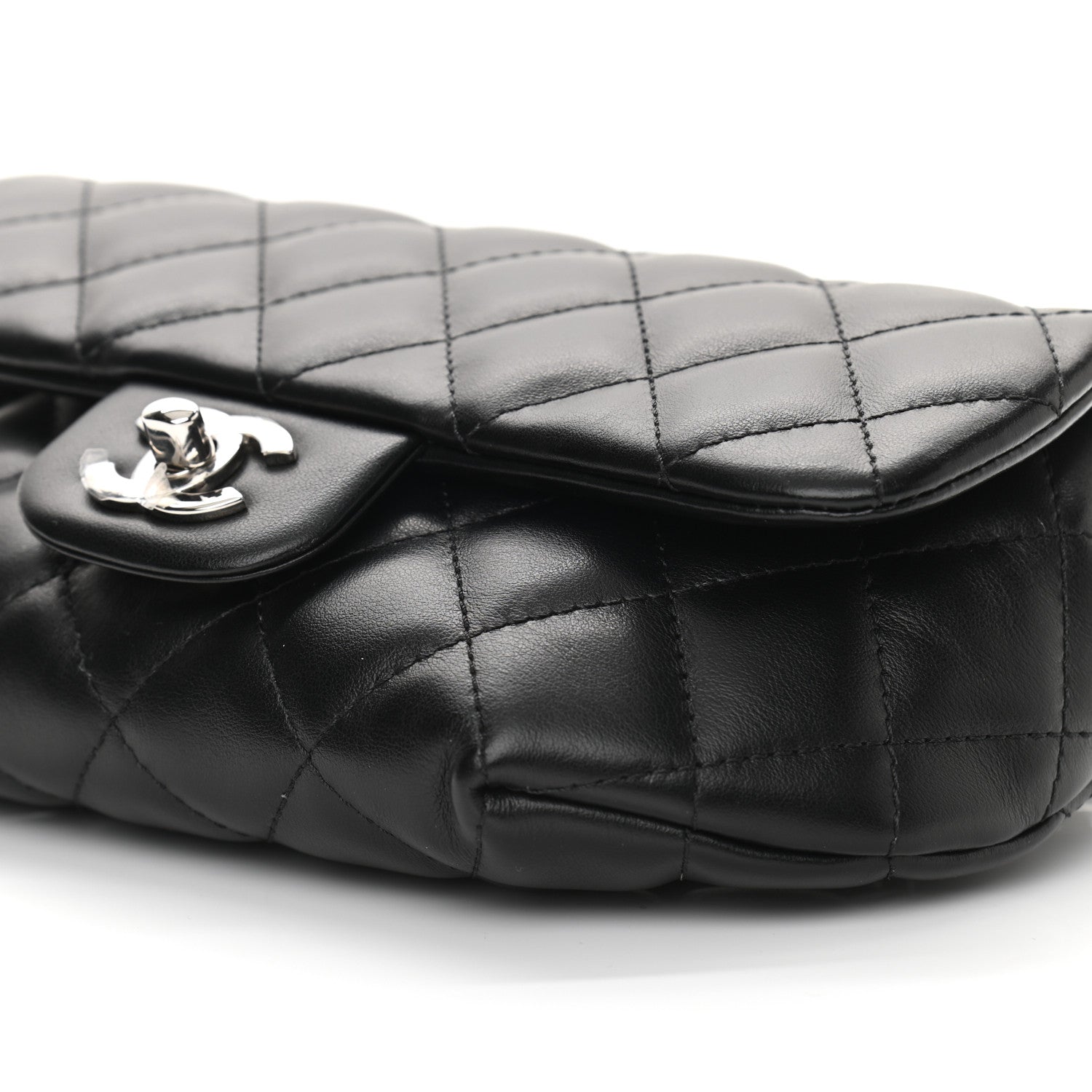 Chanel Calfskin Quilted CC Uniform Flap Belt Bag Black 11 of 11