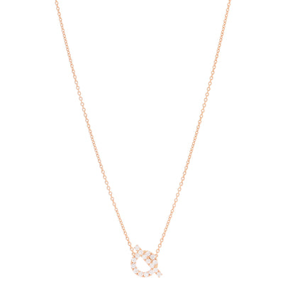 Hermes 18K Rose Gold Diamond Finesse Pendant Necklace 1 of 5