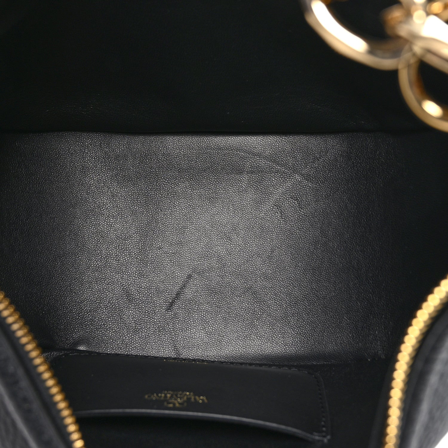Valentino Garavani Grainy Calfskin Small Vlogo Moon Hobo Bag Black 5 of 9