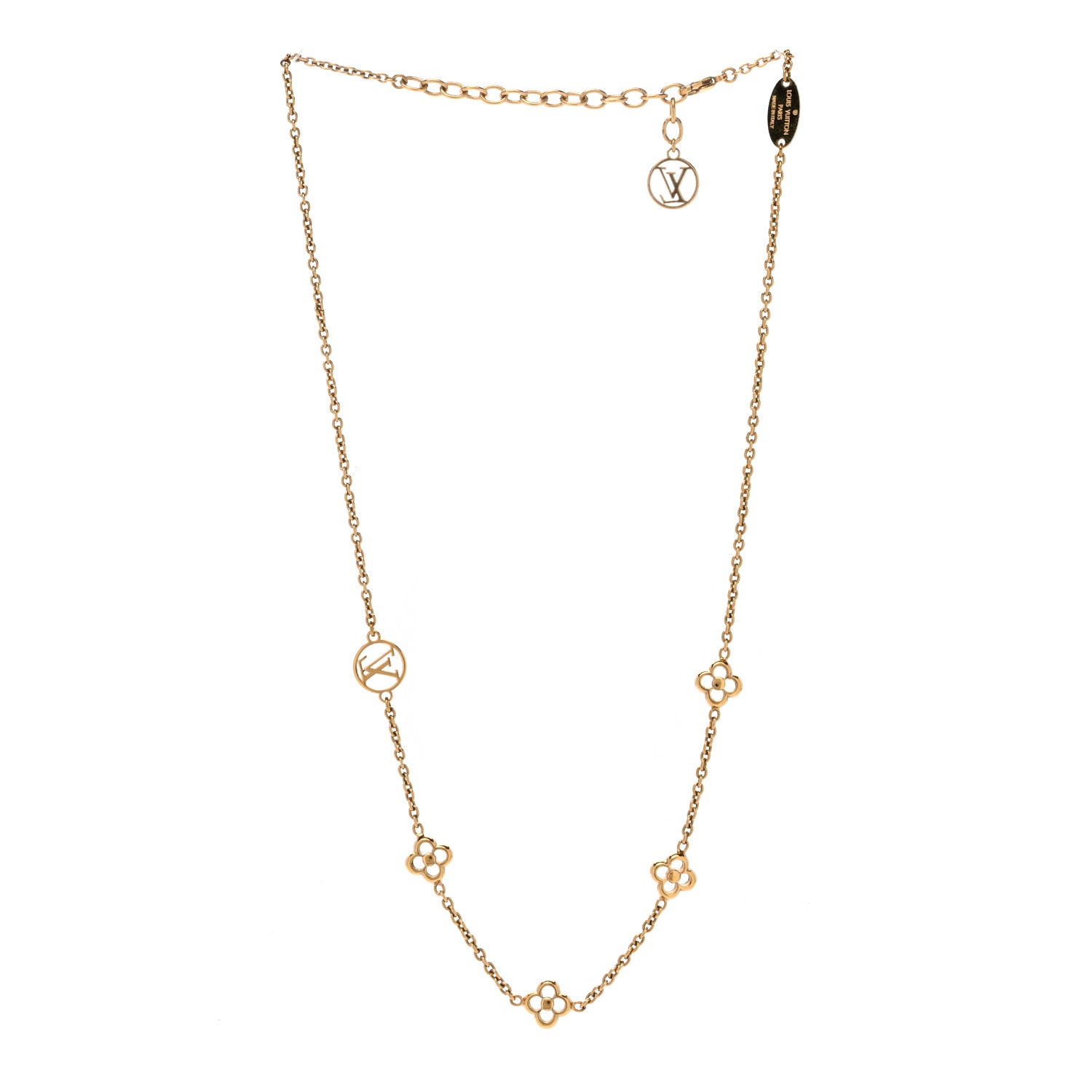 Louis Vuitton Metal Flowerful Choker Necklace Gold 3 of 4