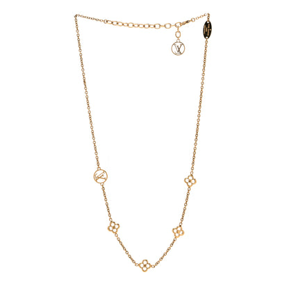 Louis Vuitton Metal Flowerful Choker Necklace Gold 3 of 4