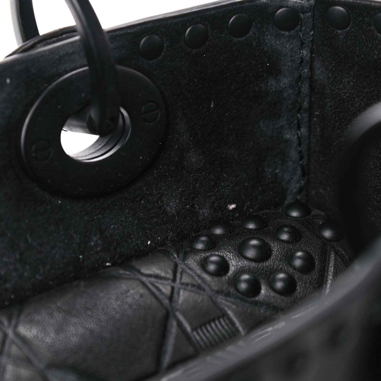 Christian Dior Lambskin Studded Matte Cannage Medium Lady Dior So Black 12 of 14