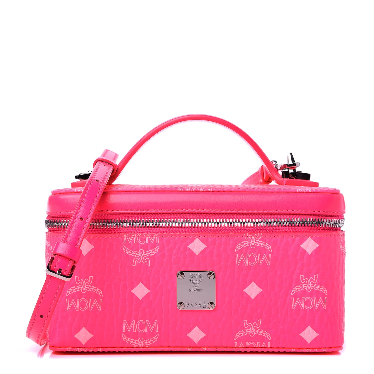 MCM Visetos Vanity Case Neon Pink 1 of 9
