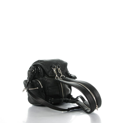 Alexander Wang Lambskin Mini Marti Backpack Washed Black Rhodium Hardware 3 of 8