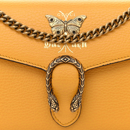 Gucci Calfskin Garden Dionysus Chain Wallet Yellow 8 of 10