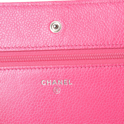 Chanel Caviar Quilted Wallet on Chain WOC Pink 6 of 11
