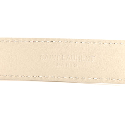 Saint Laurent Smooth Calfskin Monogram Square Buckle Belt 80 32 Crema Soft 5 of 7