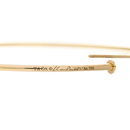 Tiffany 18K Yellow Gold Diamond Medium Elsa Peretti Hoop Earrings 4 of 4