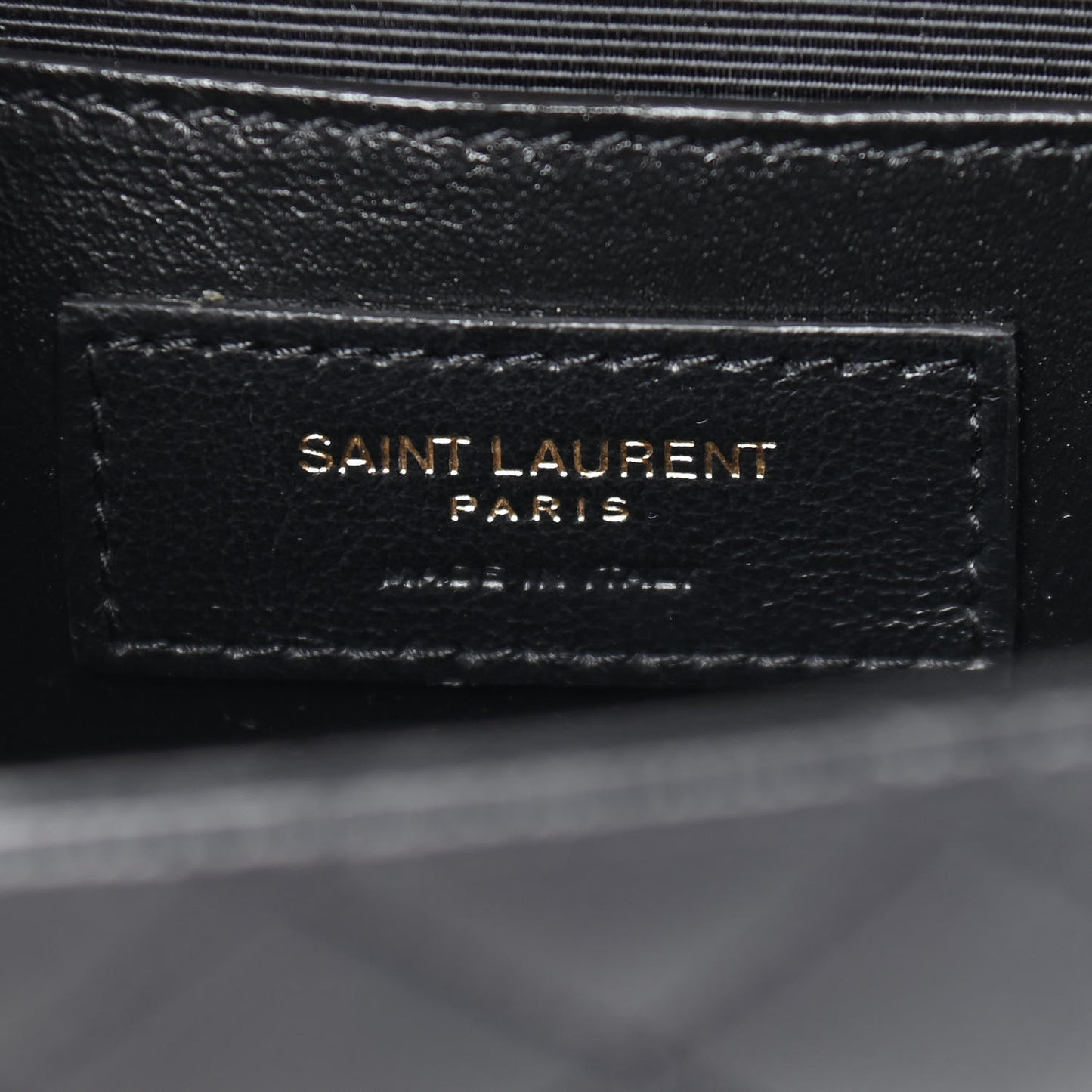 Grain De Poudre Textured Mixed Matelasse Triquilt Small Monogram Satchel Black