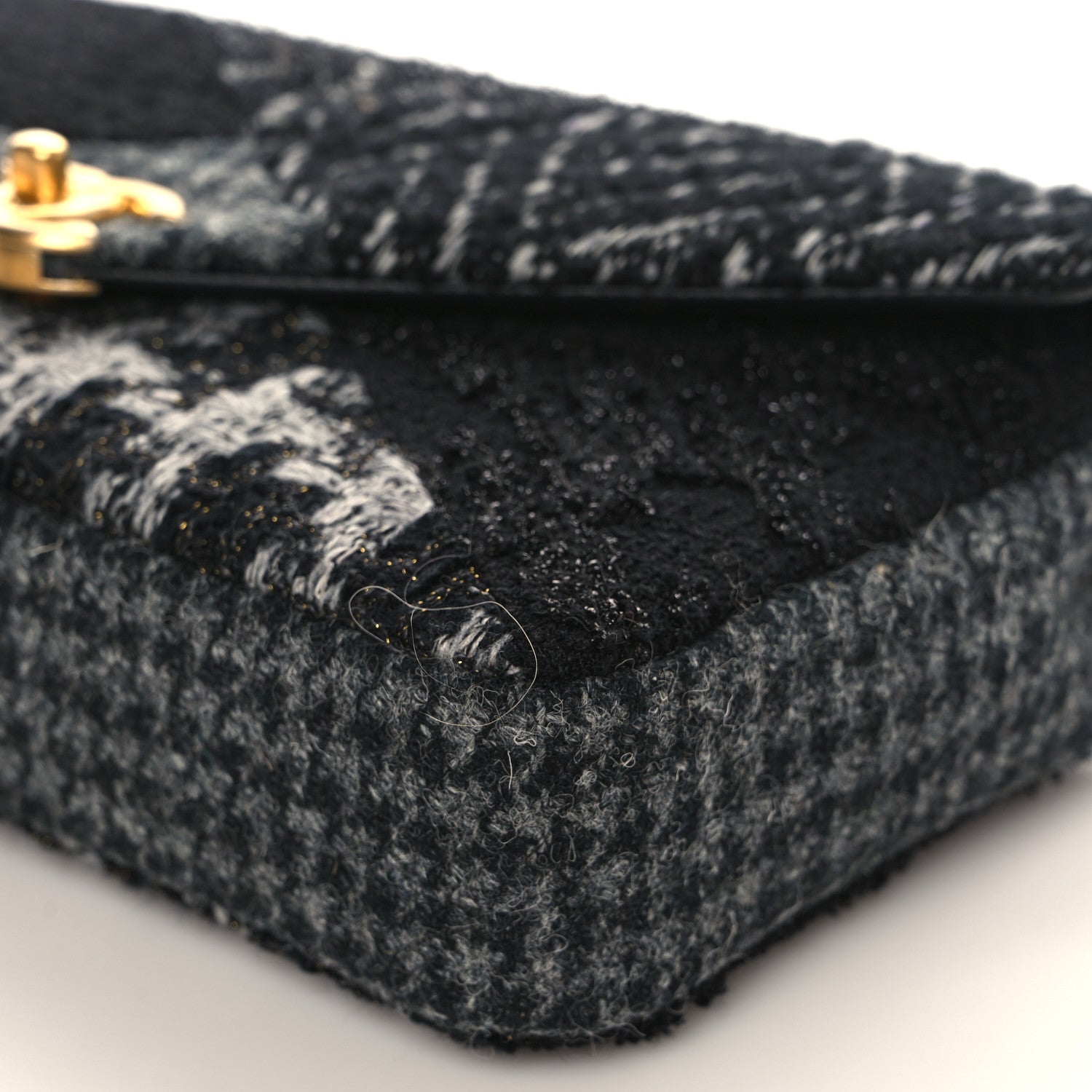 Chanel Tweed Patchwork Mini Rectangular Flap Black Grey White 8 of 8