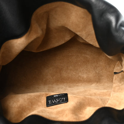 Loewe Mellow Nappa Medium Donut Chain Flamenco Knot Clutch Black 5 of 10