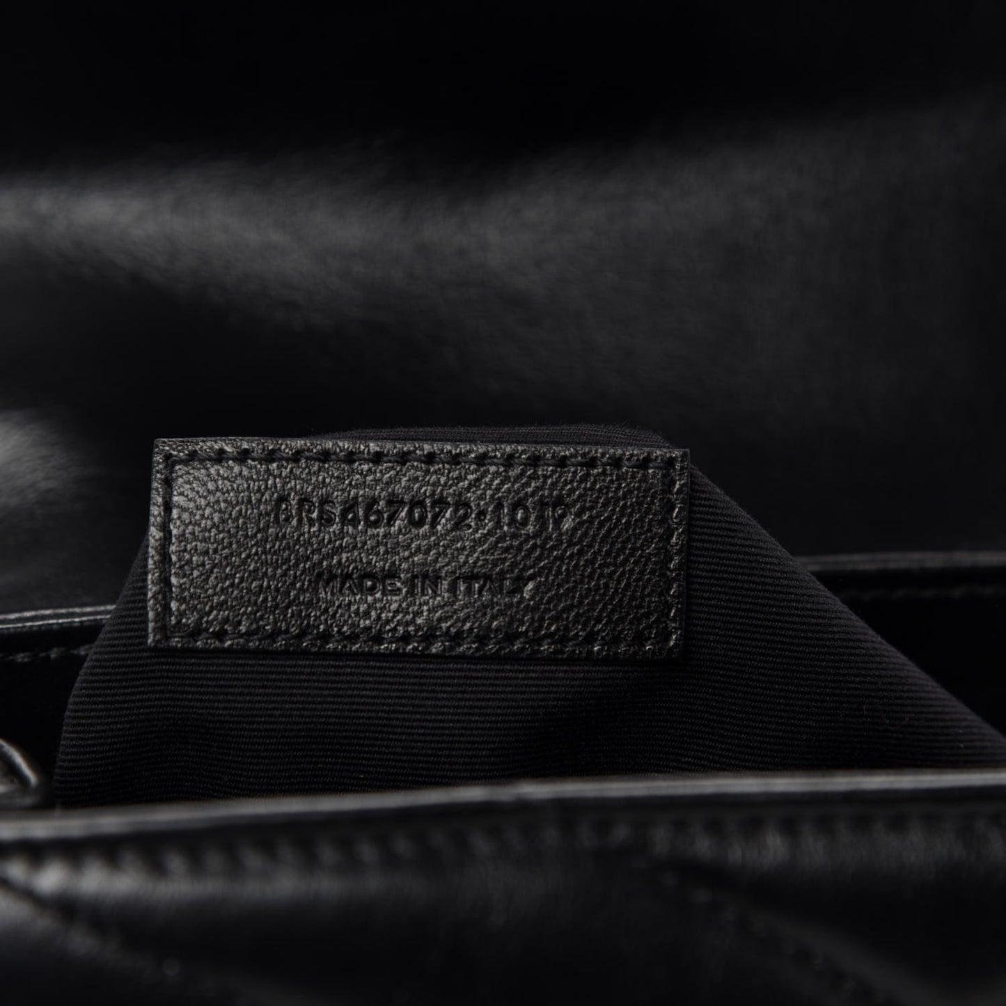 Calfskin Y Quilted Monogram Toy Loulou Crossbody Bag Black