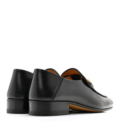 Gucci Goatskin Womens Horsebit Mid-Heel Loafers 35 Black 4 of 12
