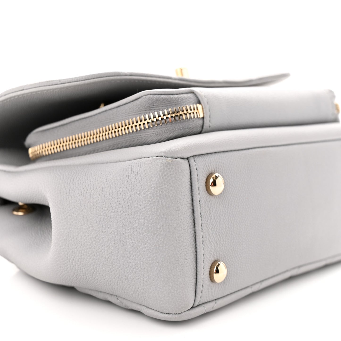 Caviar Quilted Medium Business Affinity Flap Grey