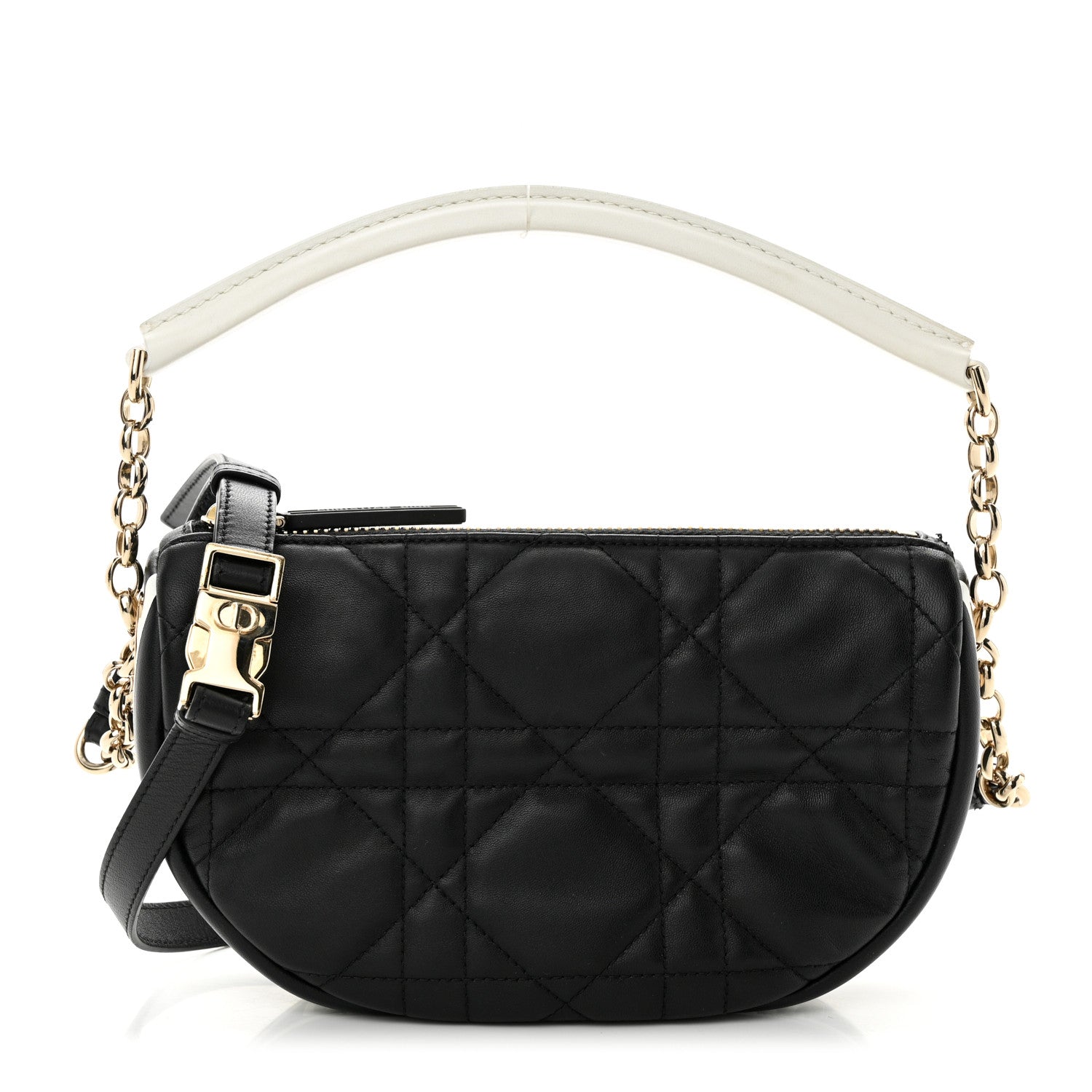 Christian Dior Lambskin Cannage Medium Dior Vibe Hobo Bag Black 1 of 9