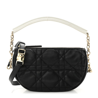 Christian Dior Lambskin Cannage Medium Dior Vibe Hobo Bag Black 1 of 9