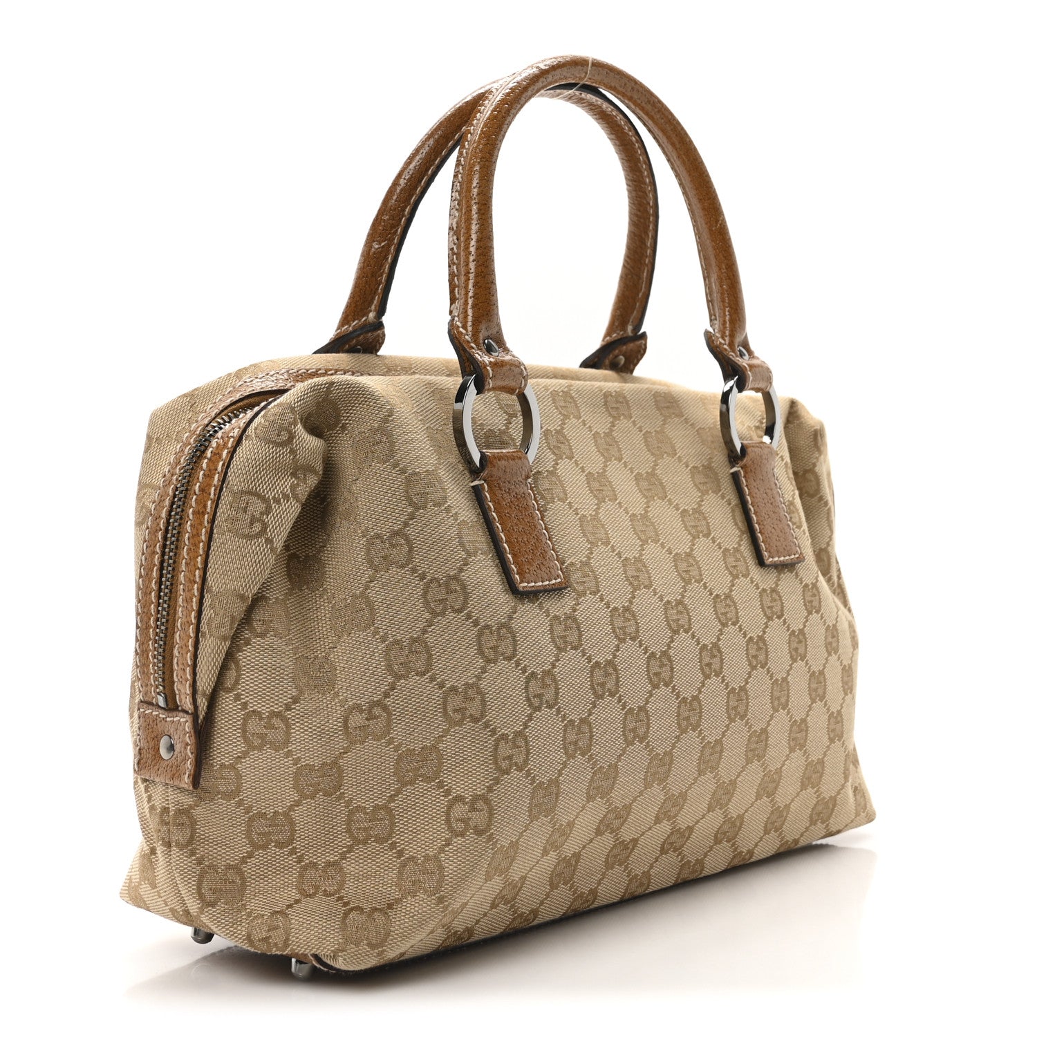Gucci Monogram Small Boston Brown 4 of 19