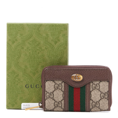 Gucci GG Supreme Web Ophidia Zip Around Card Case Brown 8 of 8